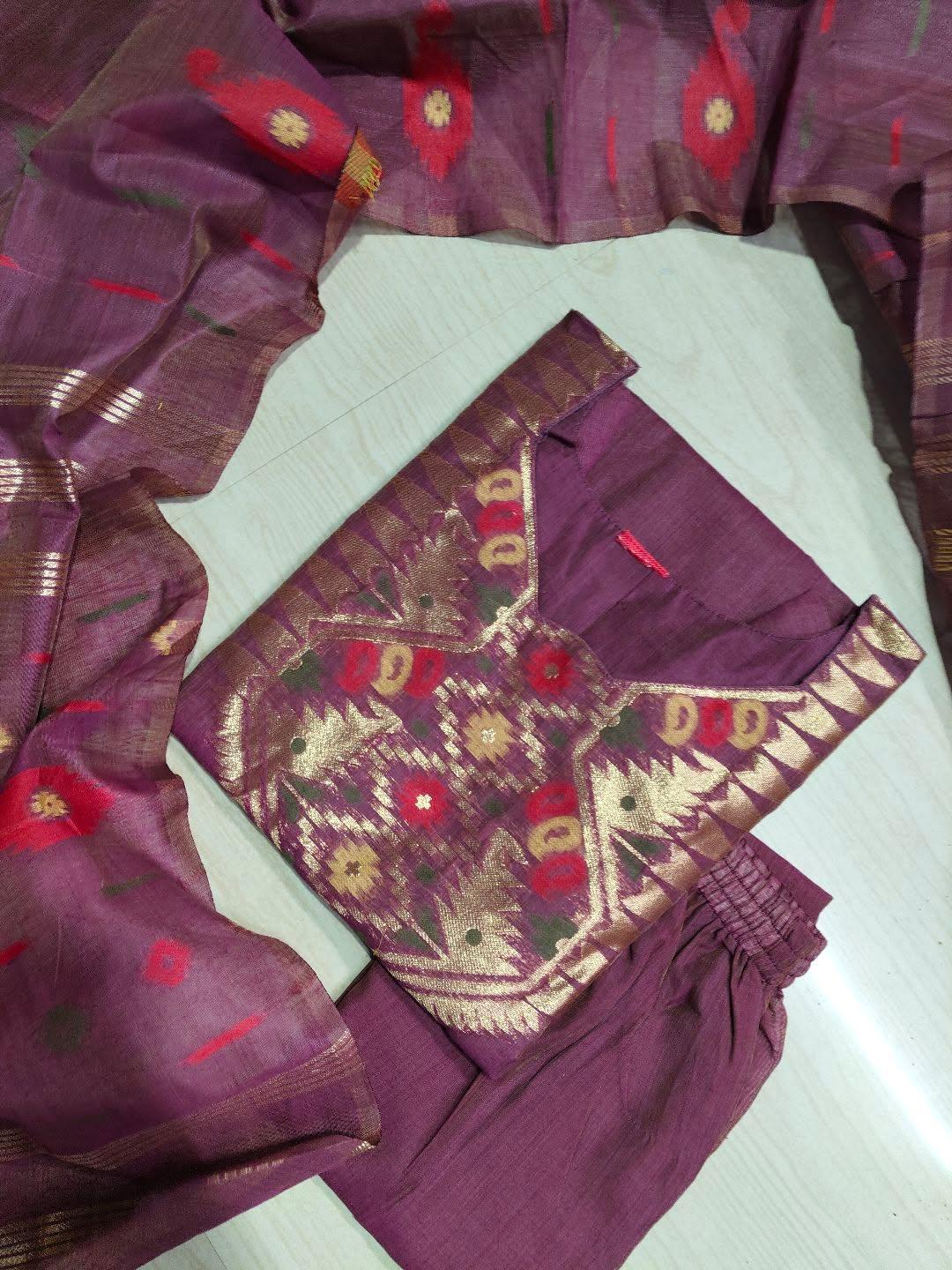 Premium Jamdani Kurti  Set EW120
