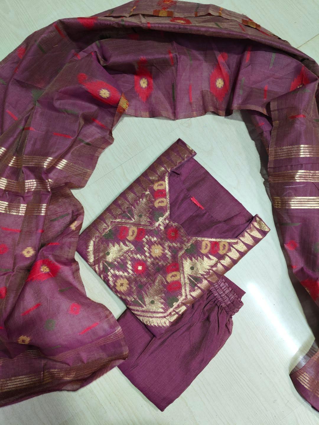 Premium Jamdani Kurti  Set EW120