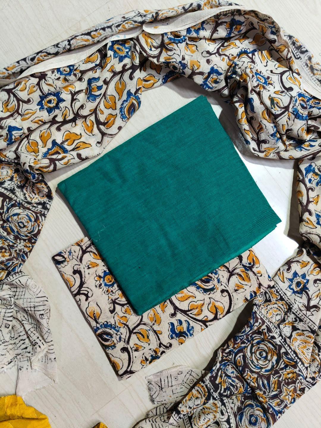 Premium Cotton Top and Kalamkari Phant With Dupatta RS121