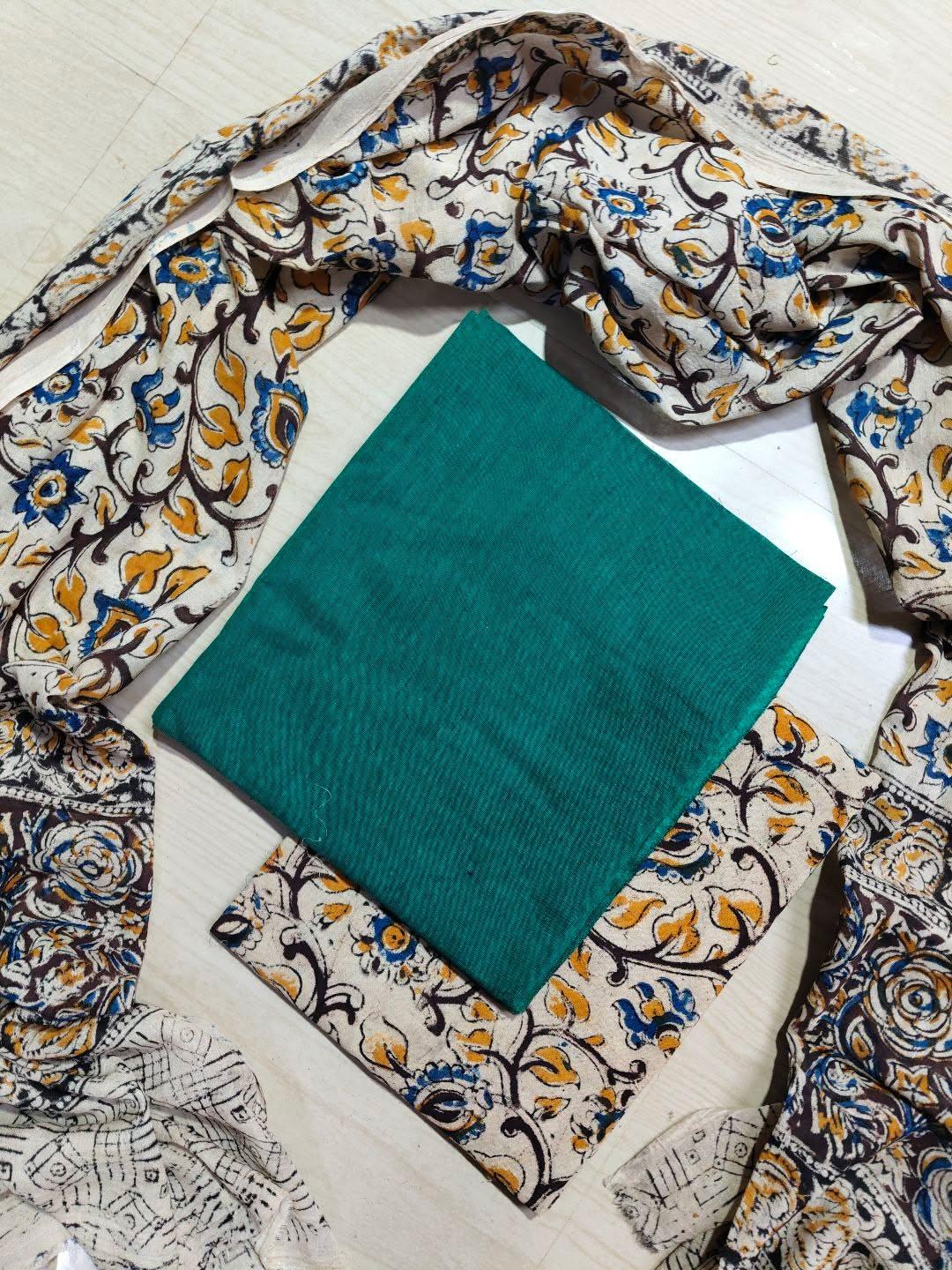 Premium Cotton Top and Kalamkari Phant With Dupatta RS121