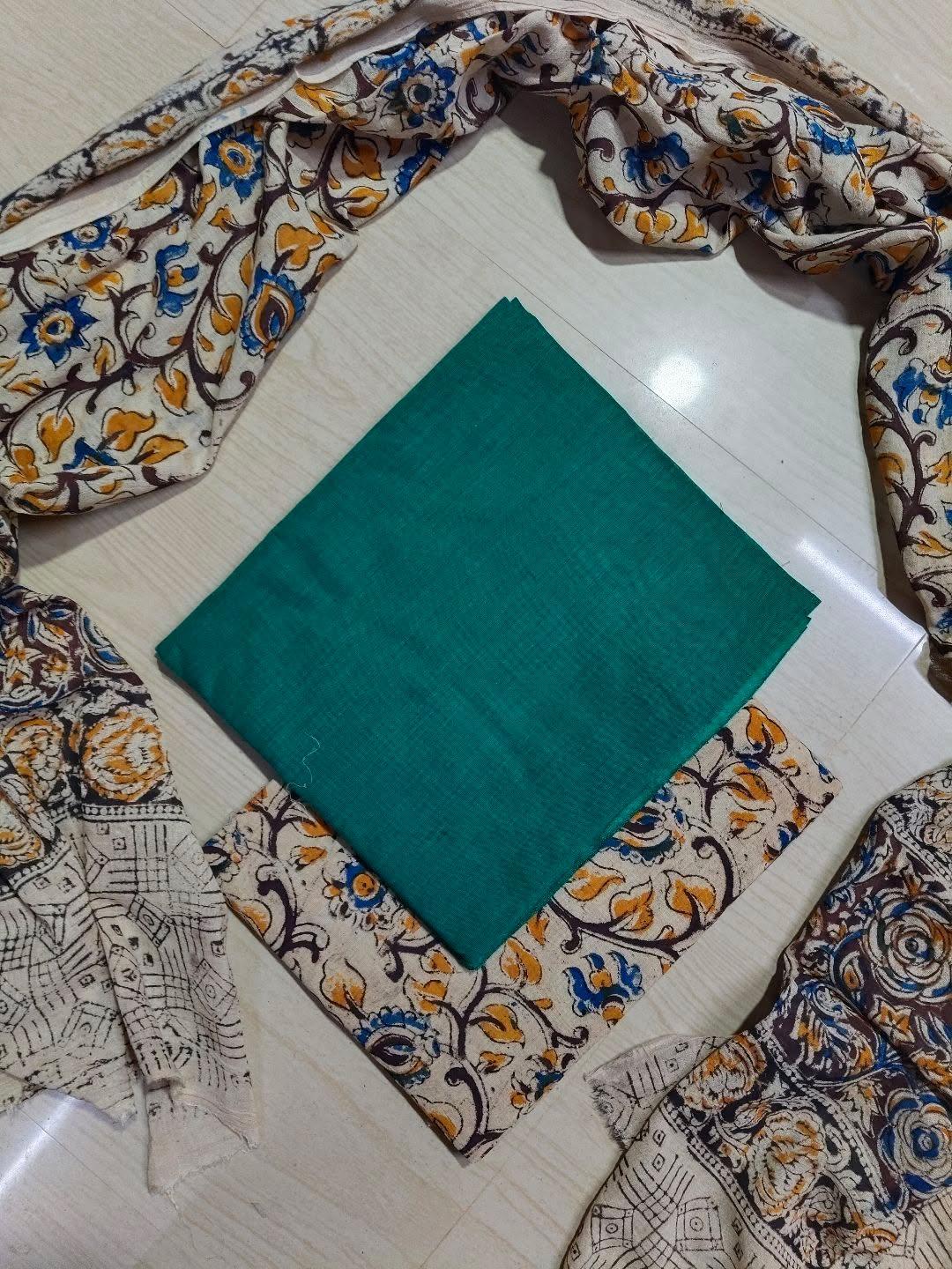Premium Cotton Top and Kalamkari Phant With Dupatta RS121