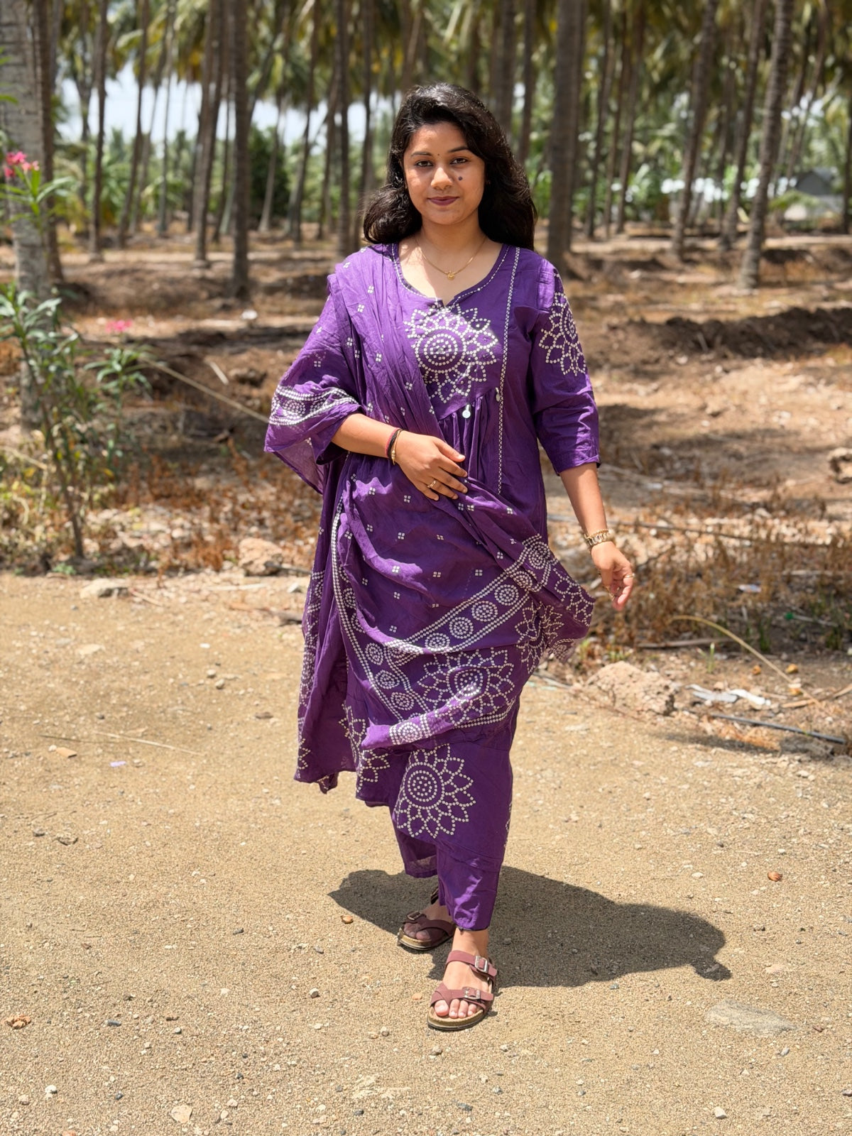 Cotton Floral Anarkali  AS121