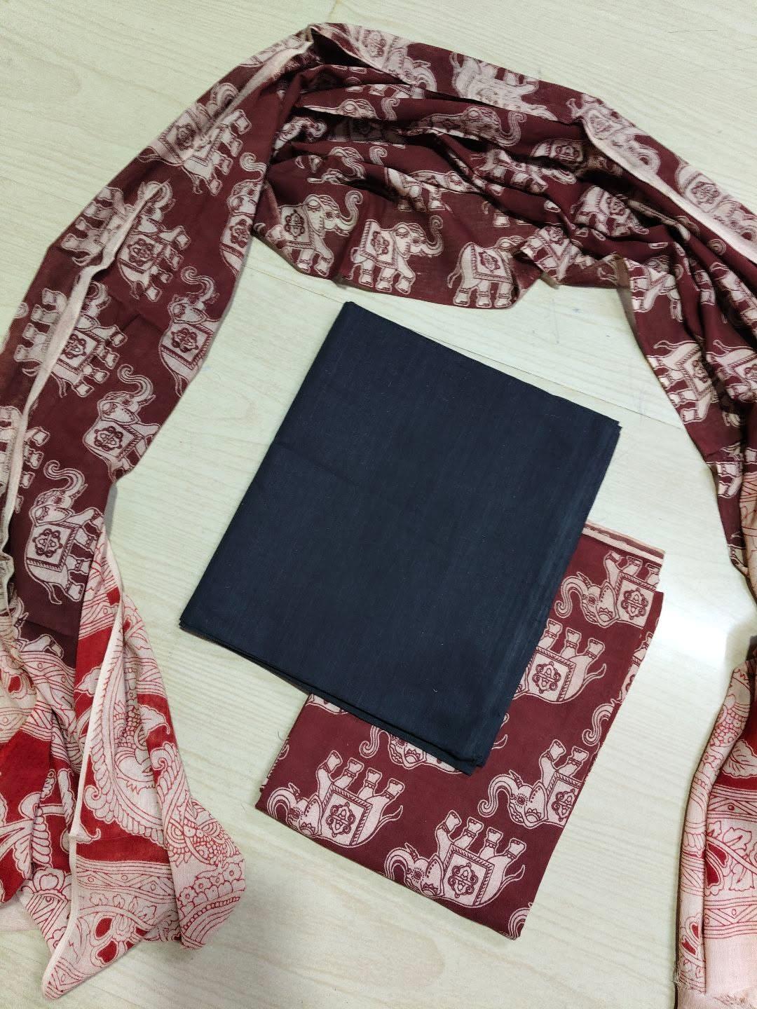 Premium Cotton Top and Kalamkari Phant With Dupatta RS122