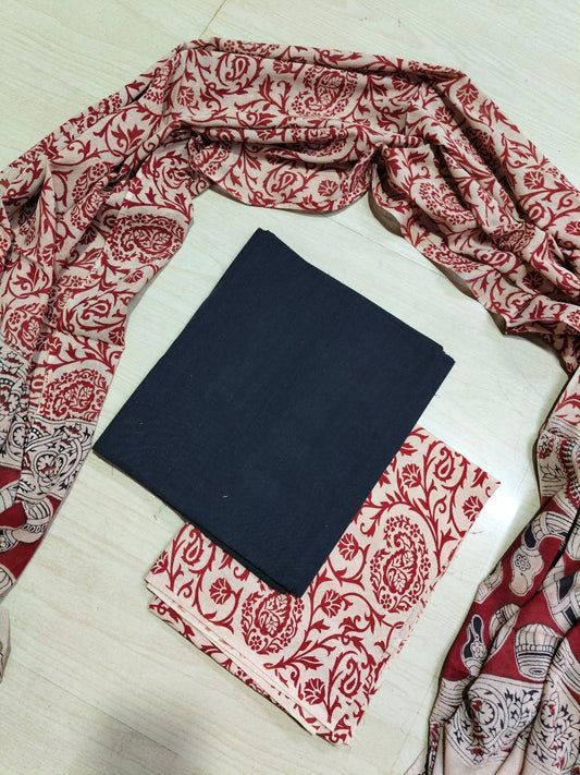 Premium Cotton Top and Kalamkari Phant With Dupatta RS123