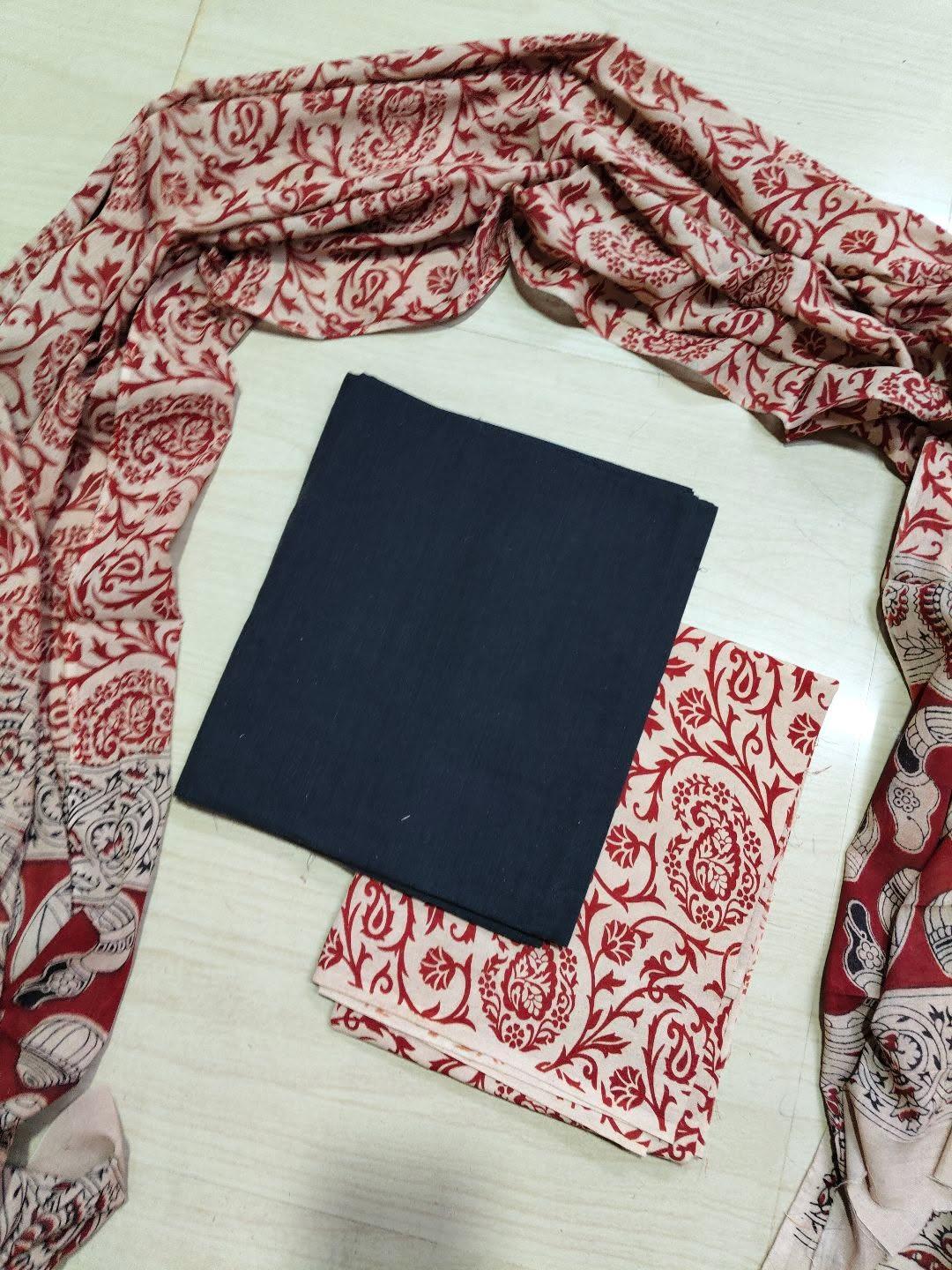 Premium Cotton Top and Kalamkari Phant With Dupatta RS123