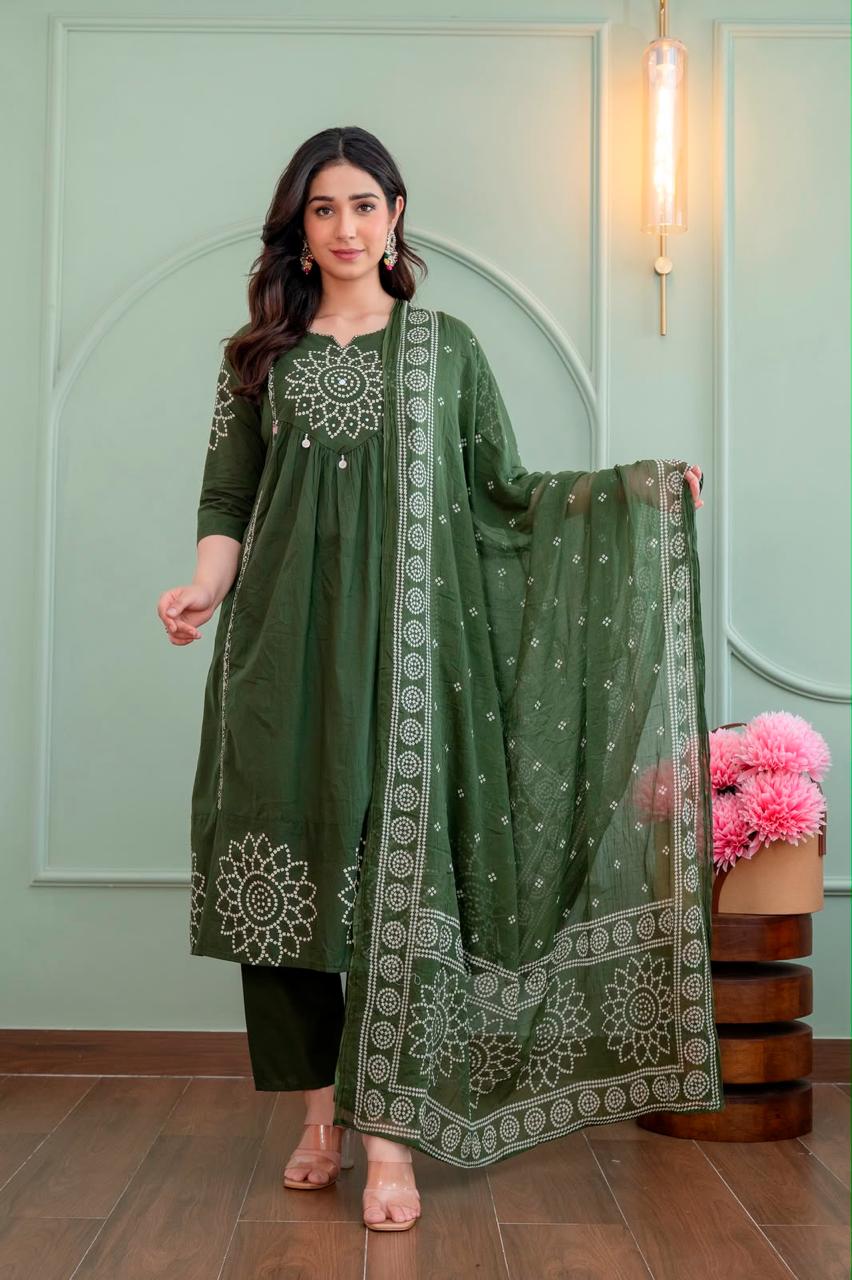 Cotton Floral Anarkali  AS123
