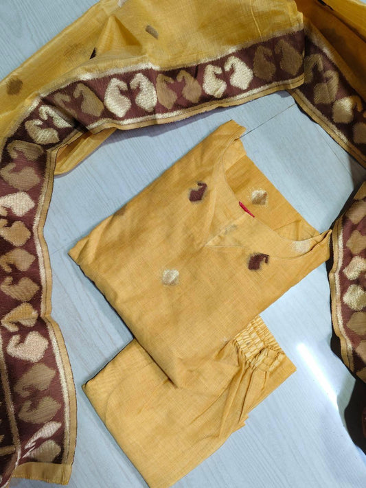 Premium Jamdani Kurti  Set EW123