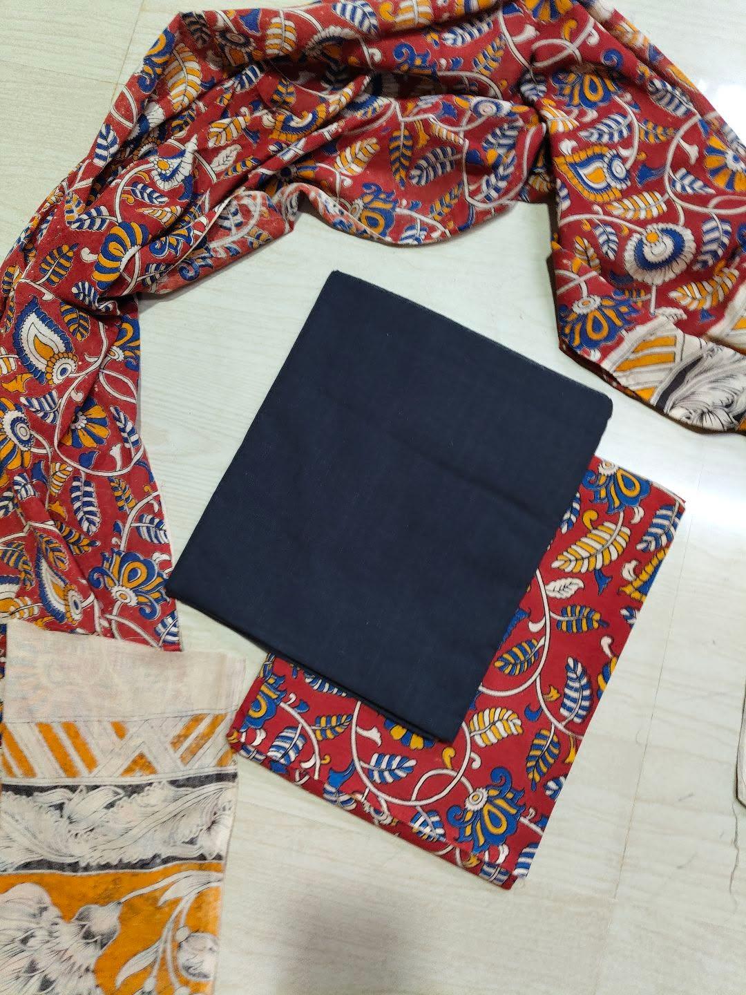 Premium Cotton Top and Kalamkari Phant With Dupatta RS124