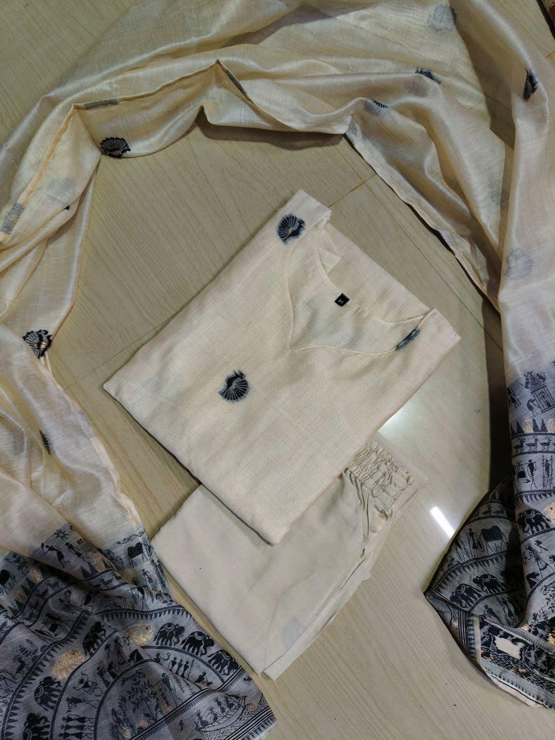Premium Jamdani Kurti  Set EW124