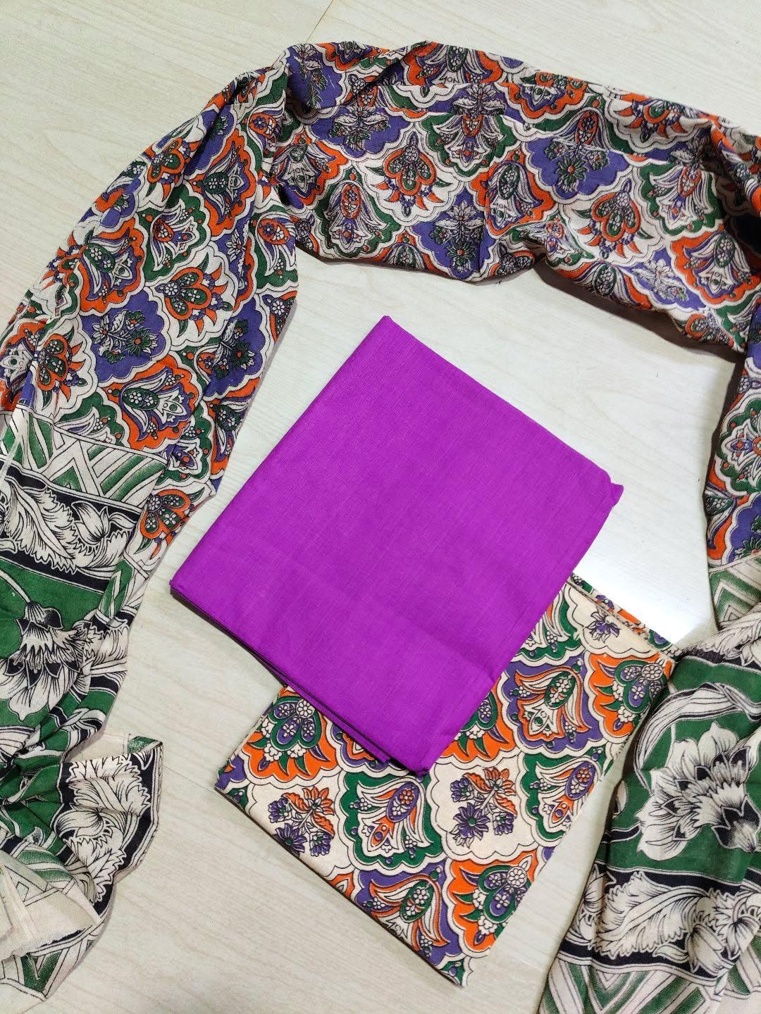 Premium Cotton Top and Kalamkari Phant With Dupatta RS126