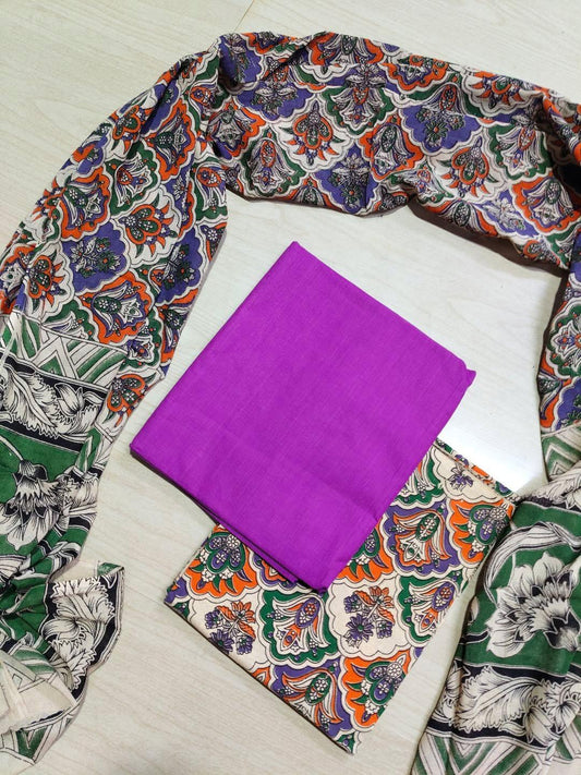 Premium Cotton Top and Kalamkari Phant With Dupatta RS126