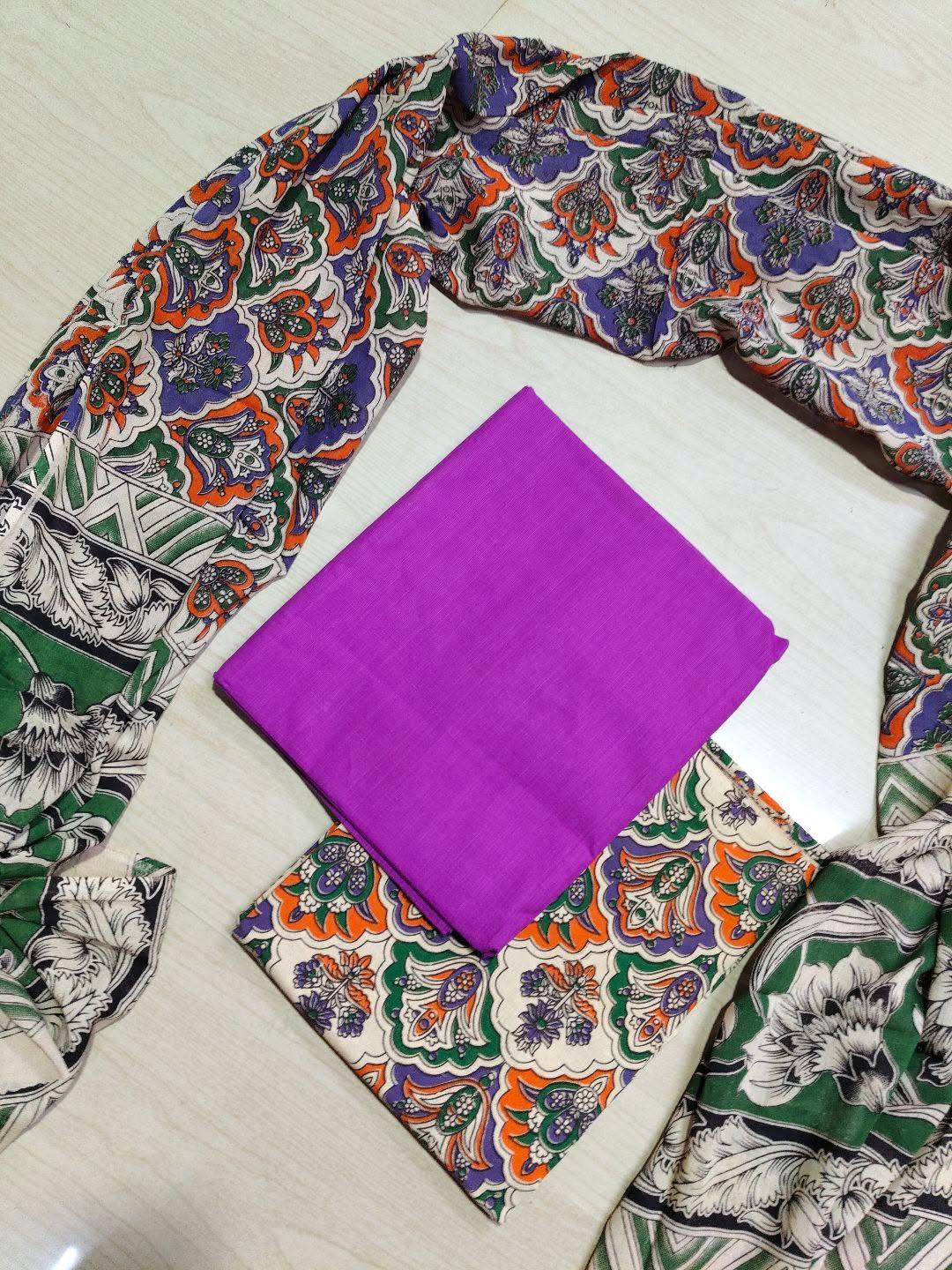 Premium Cotton Top and Kalamkari Phant With Dupatta RS126