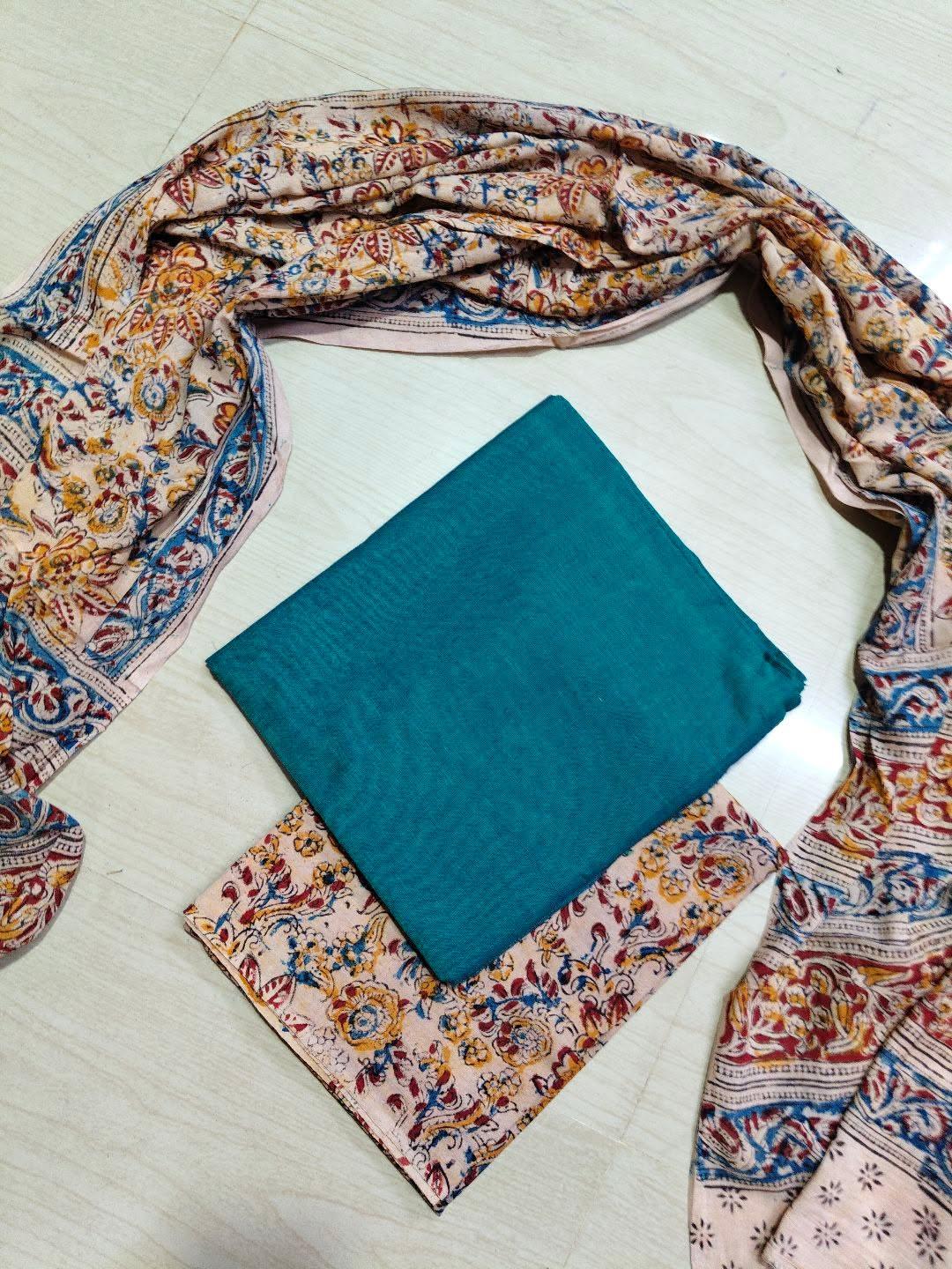 Premium Cotton Top and Kalamkari Phant With Dupatta RS127