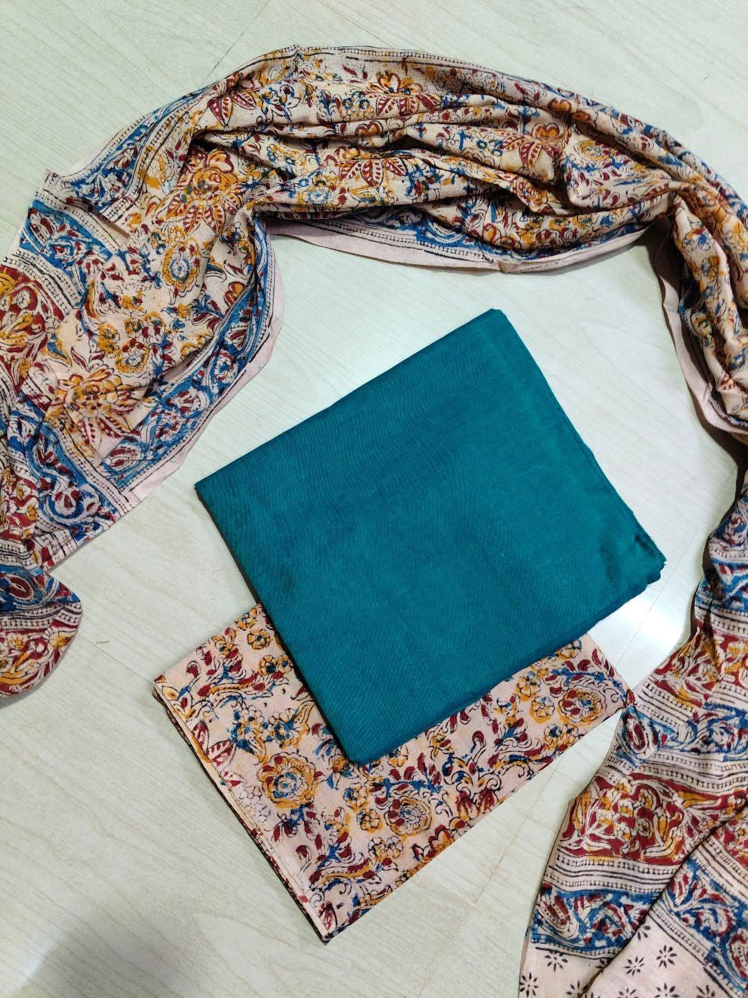 Premium Cotton Top and Kalamkari Phant With Dupatta RS127