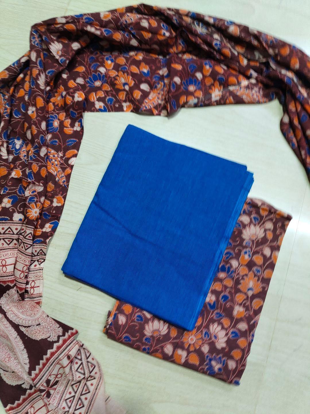 Premium Cotton Top and Kalamkari Phant With Dupatta RS128