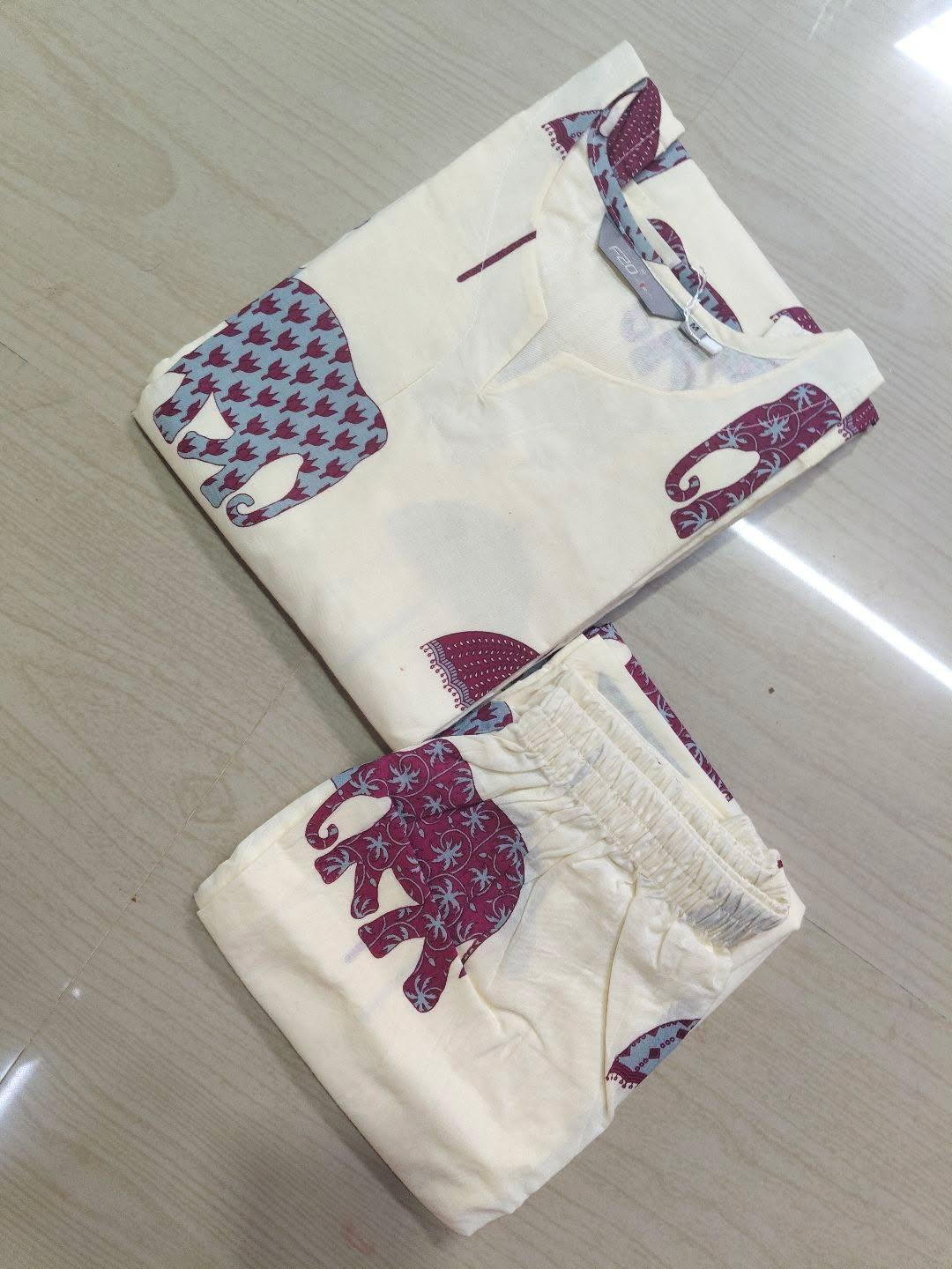 Premium Cotton Kurti With Phant  CKP12