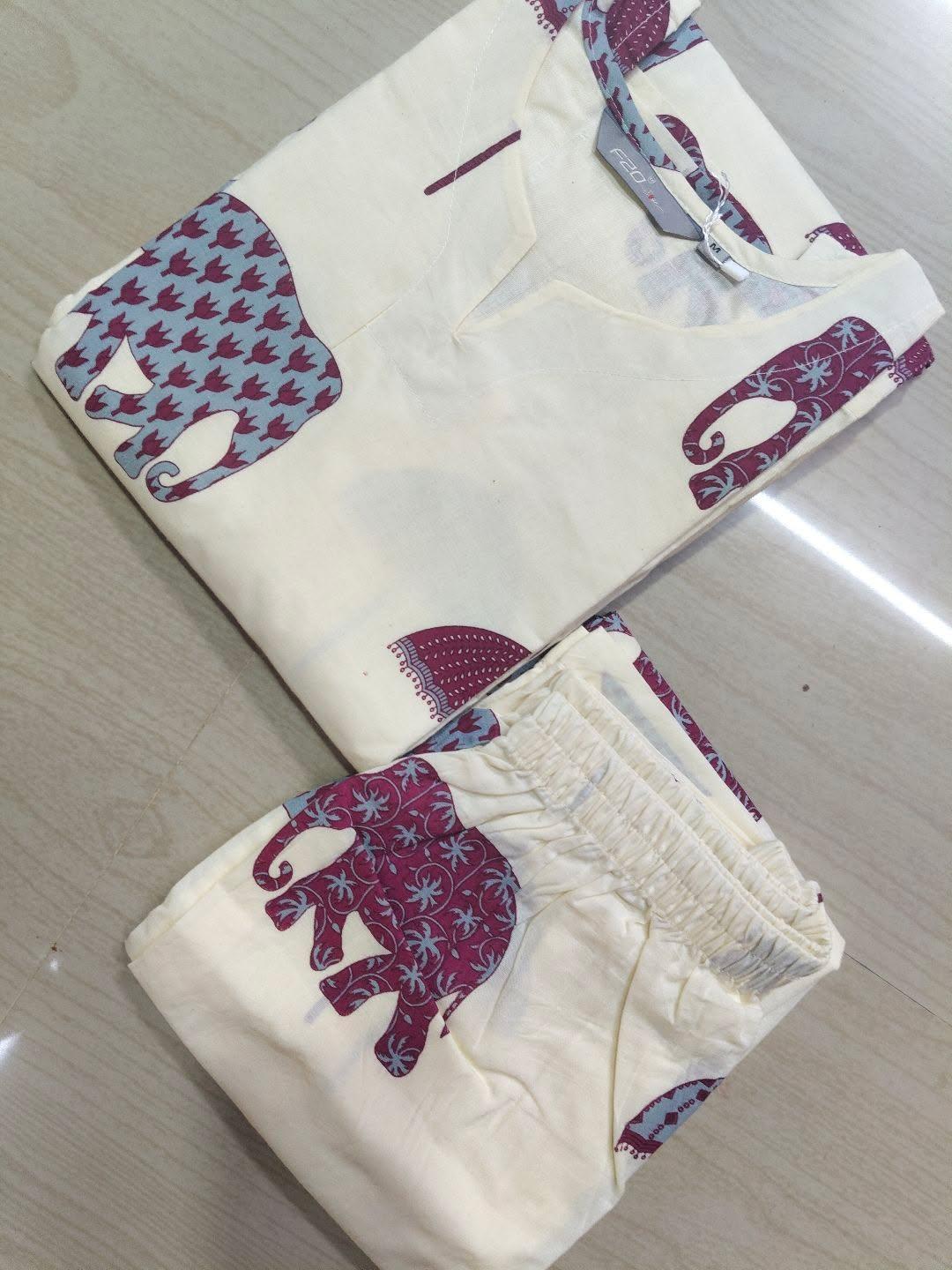 Premium Cotton Kurti With Phant  CKP12