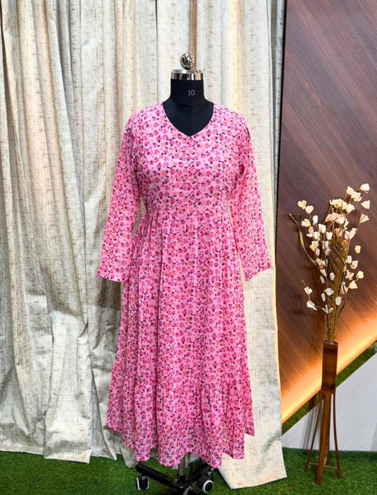 Georgette Floral Frock GFF12