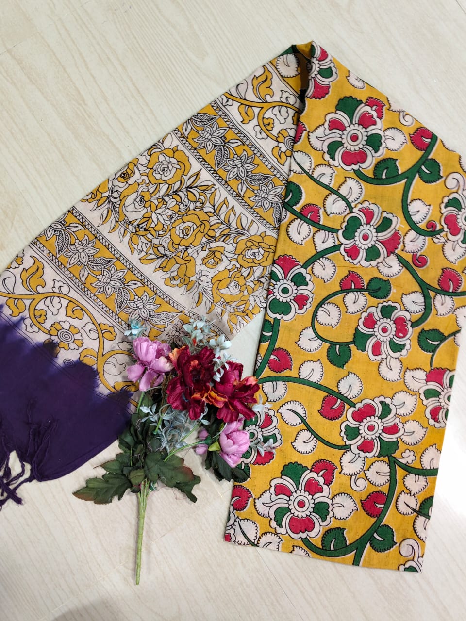 Kalamkari Pure Cotton Duppatas KCD12