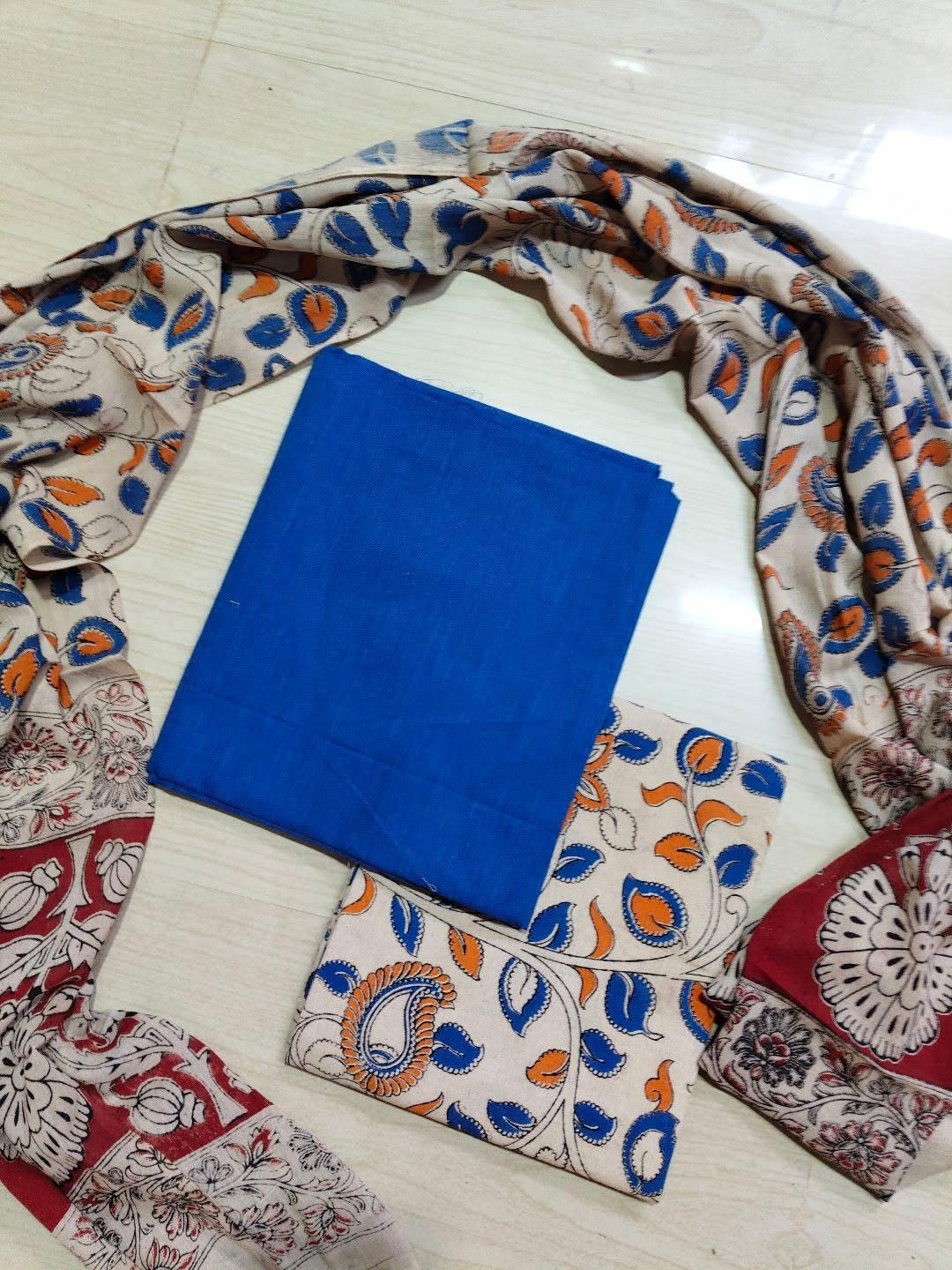 Premium Cotton Top and Kalamkari Phant With Dupatta RS130