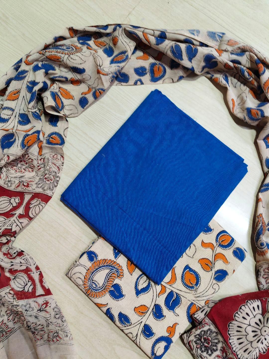 Premium Cotton Top and Kalamkari Phant With Dupatta RS130