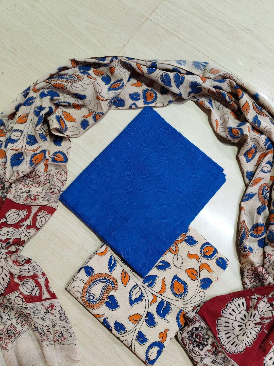 Premium Cotton Top and Kalamkari Phant With Dupatta RS130
