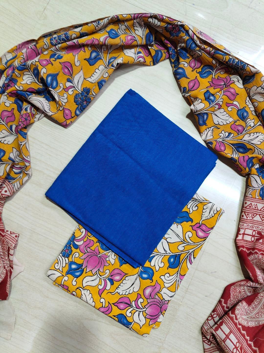 Premium Cotton Top and Kalamkari Phant With Dupatta RS131