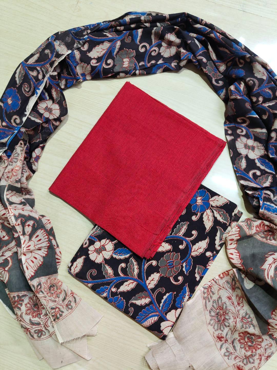 Premium Cotton Top and Kalamkari Phant With Dupatta RS133