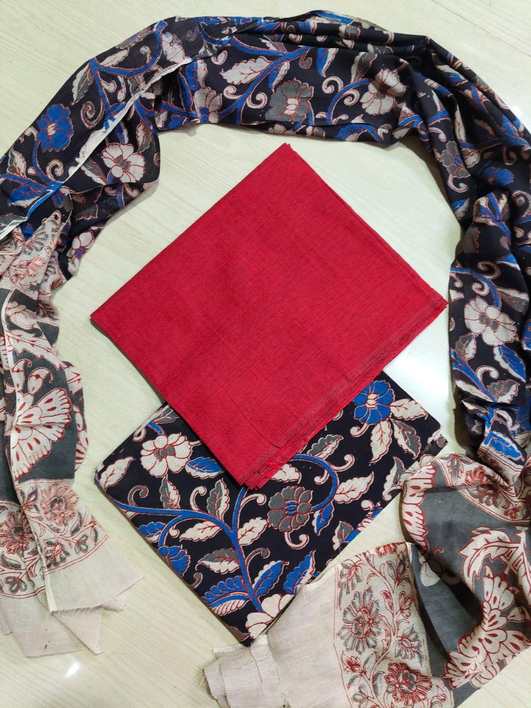 Premium Cotton Top and Kalamkari Phant With Dupatta RS133