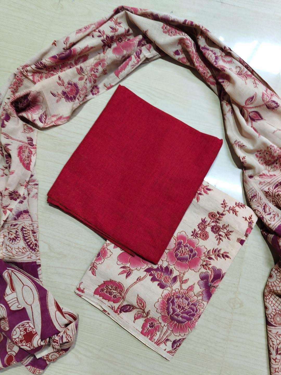 Premium Cotton Top and Kalamkari Phant With Dupatta RS134