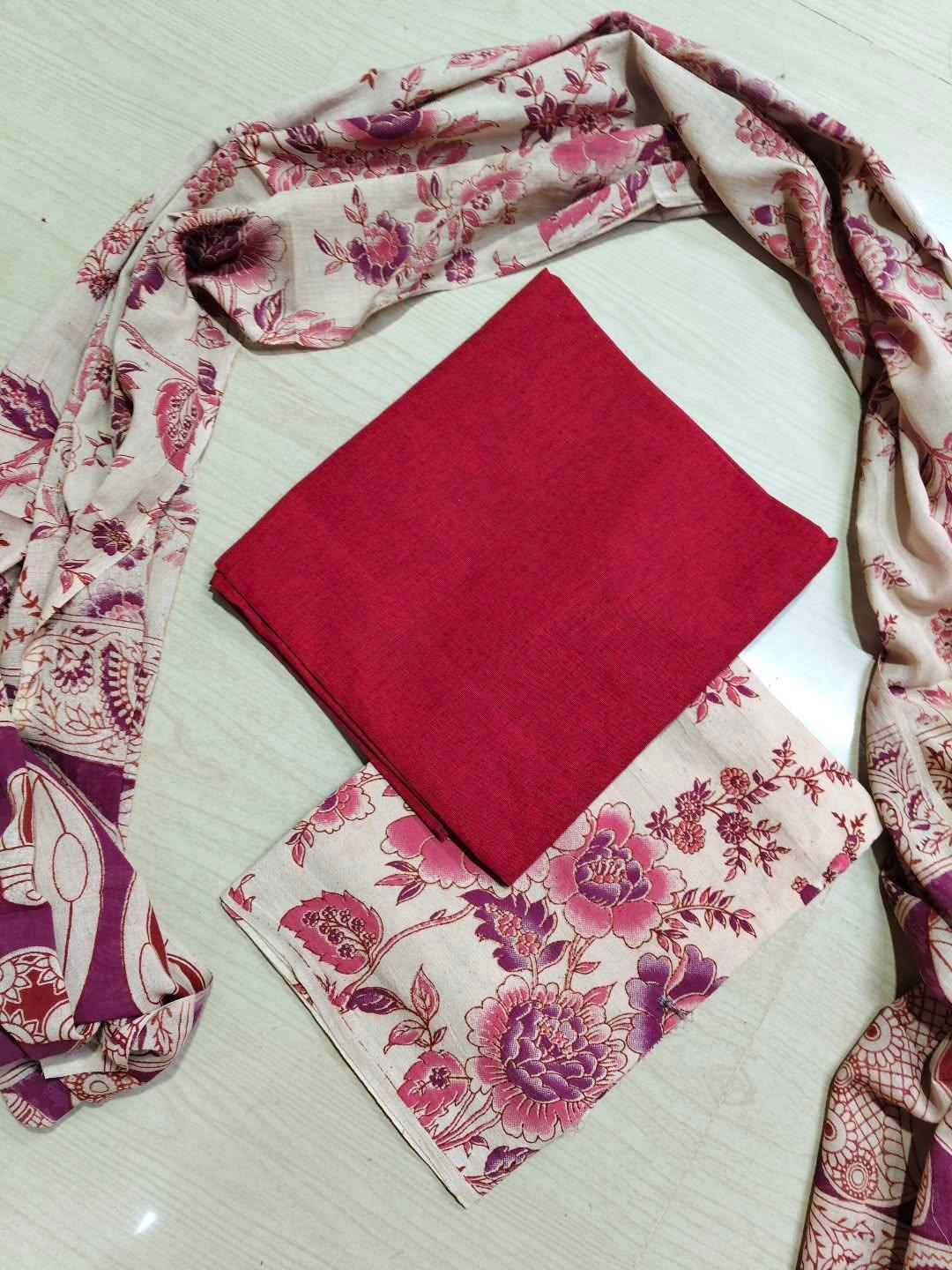 Premium Cotton Top and Kalamkari Phant With Dupatta RS134