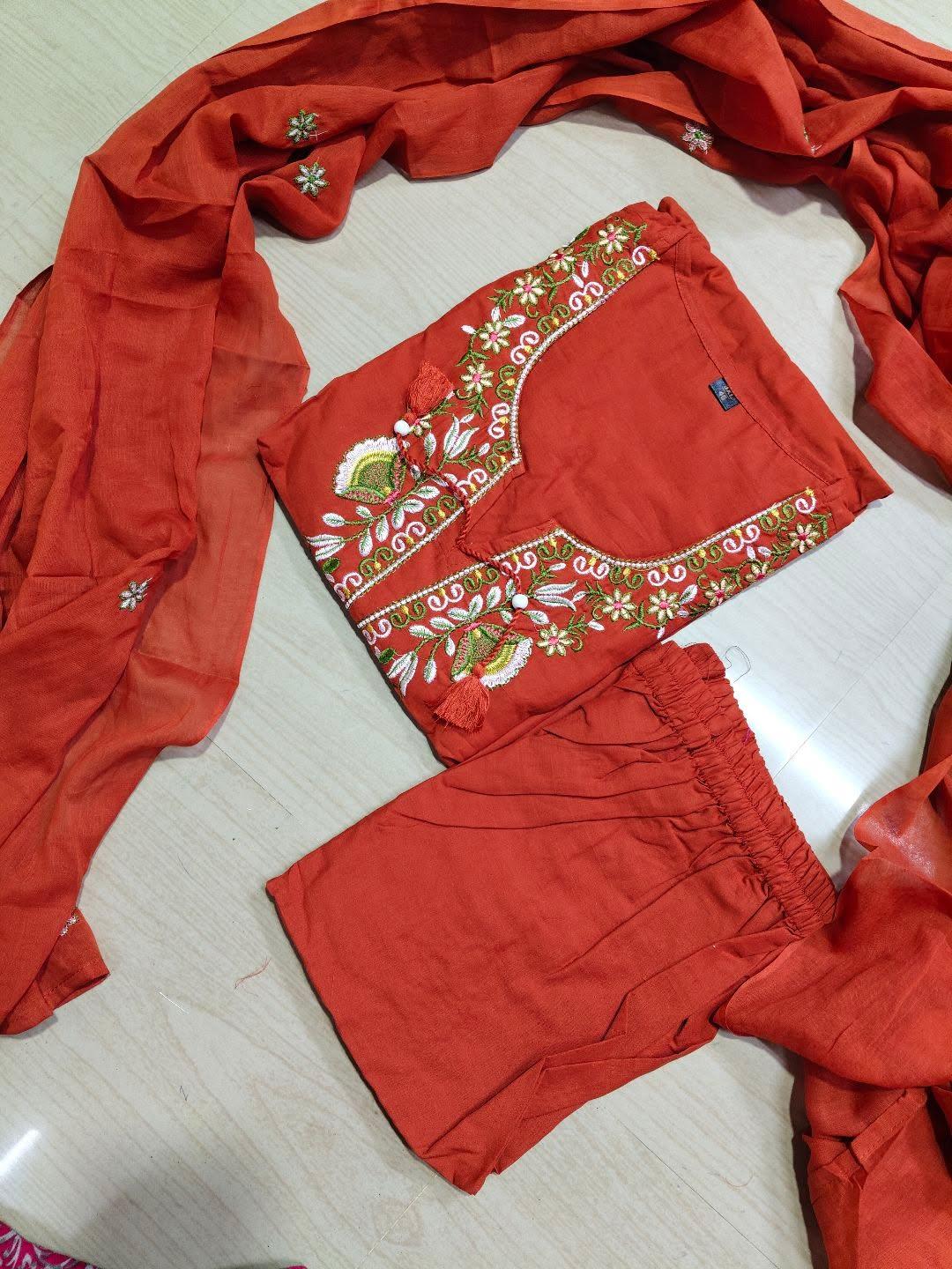 Cotton Floral Anarkali  AS134