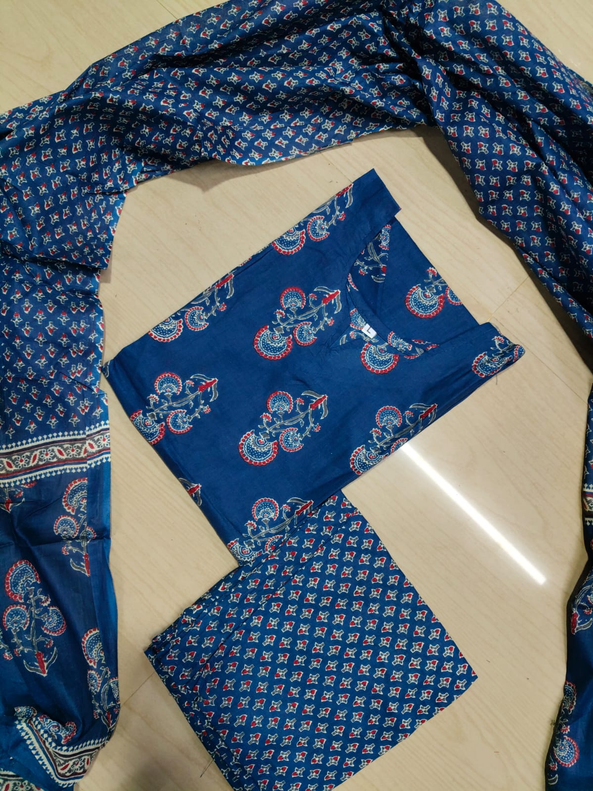 Jaipur Cotton Kurti Set - JKS13 (Check Our Size Chart Before Placing the Order)