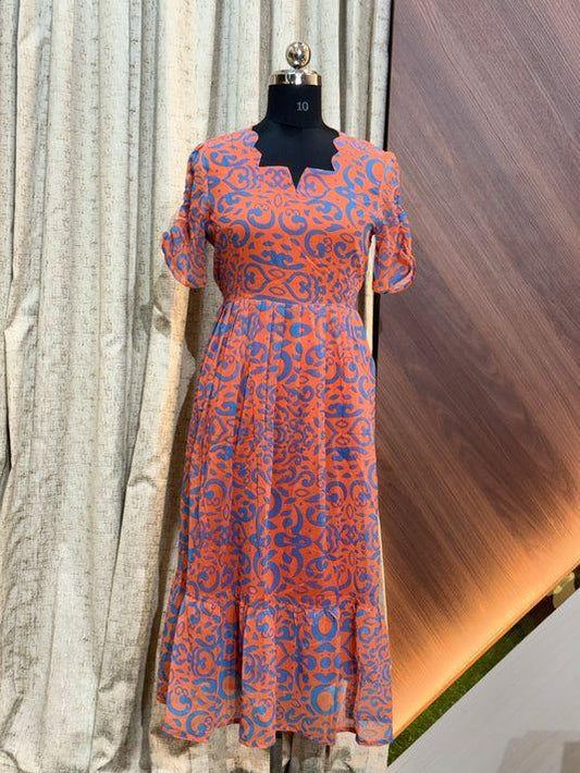 Georgette Floral Frock GFF13