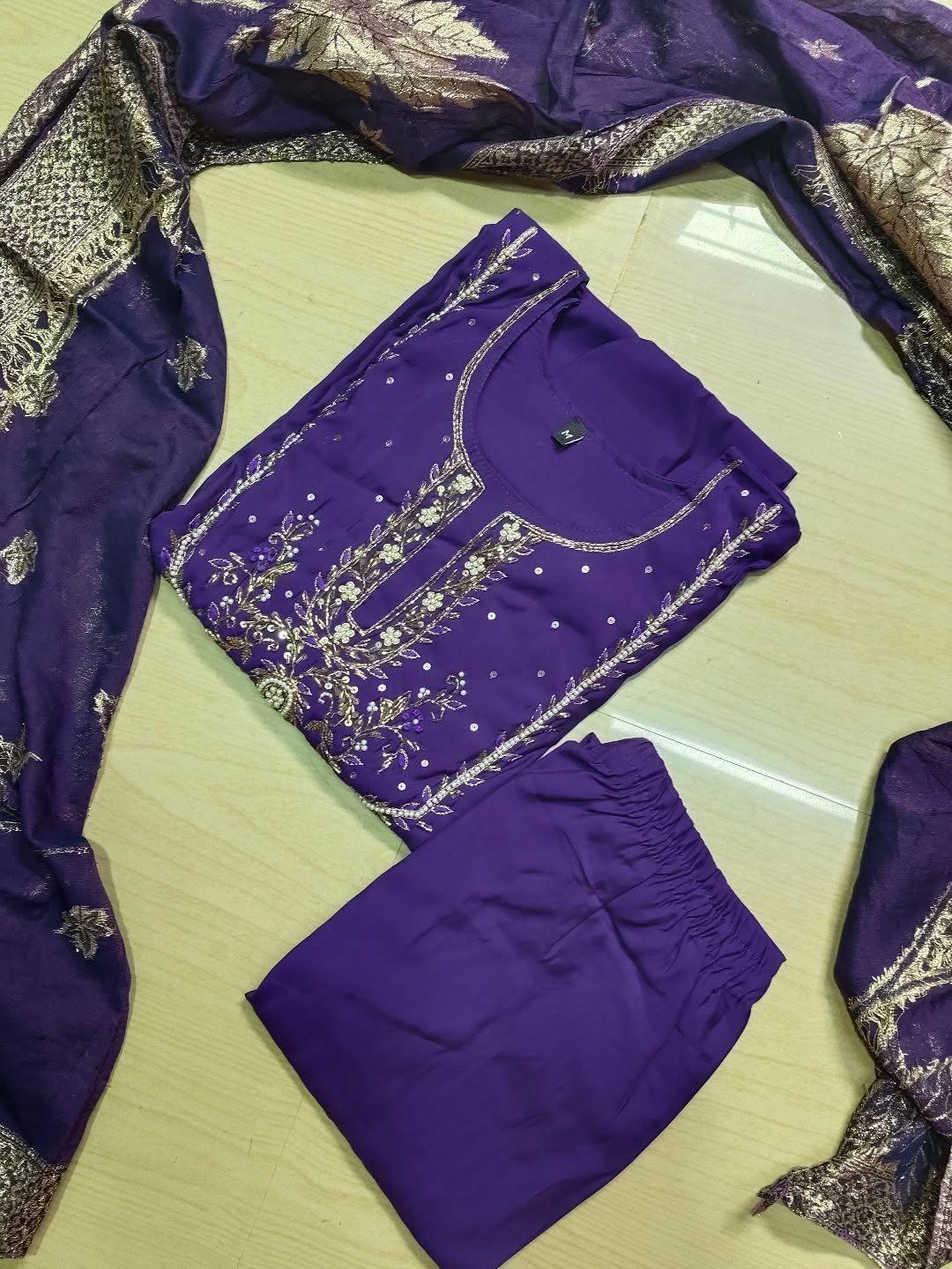 Premium Roman Silk Kurti  Set EW146