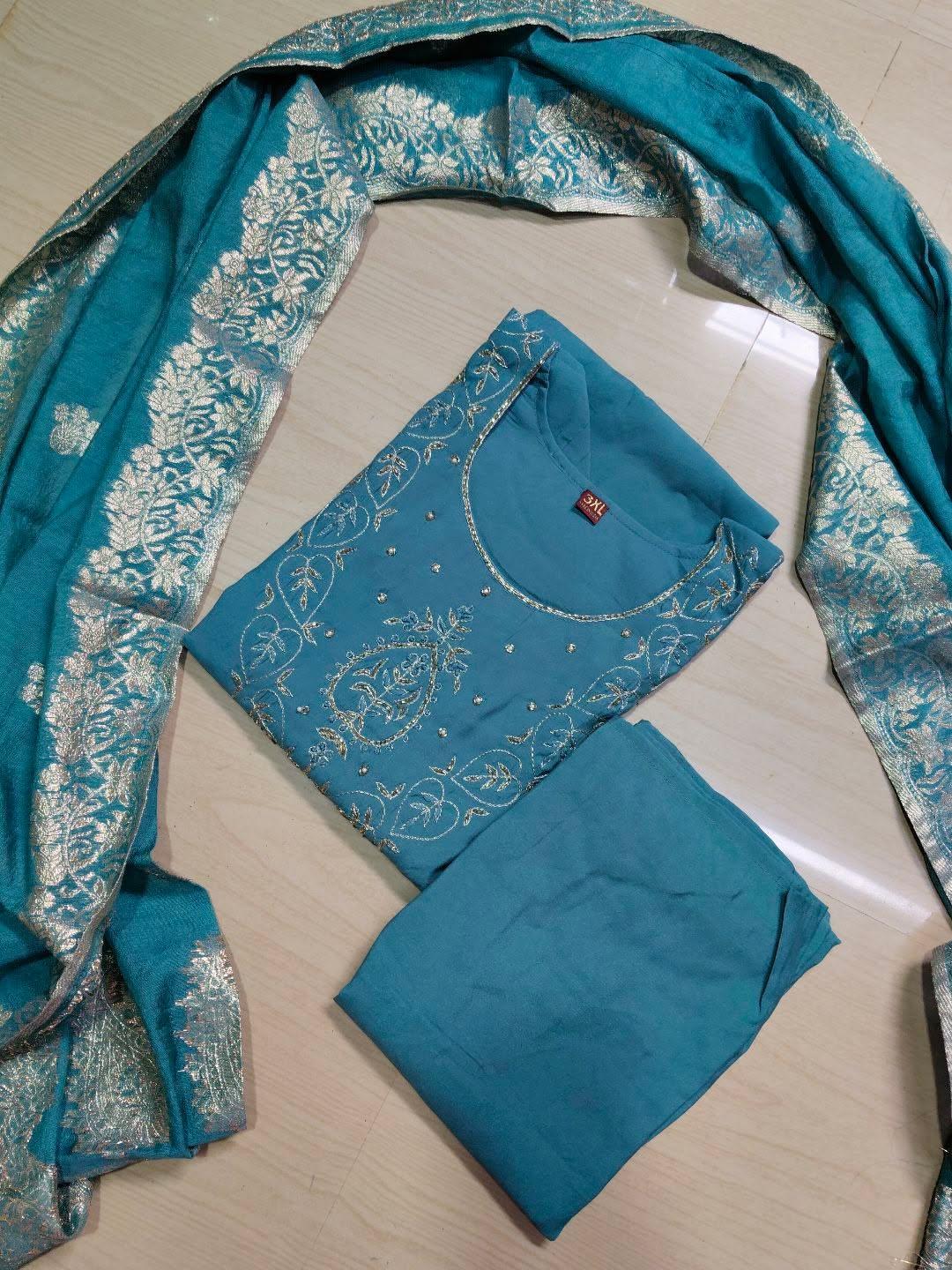 Premium Roman Silk Kurti  Set EW147
