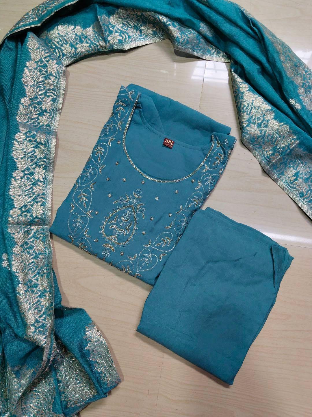Premium Roman Silk Kurti  Set EW147