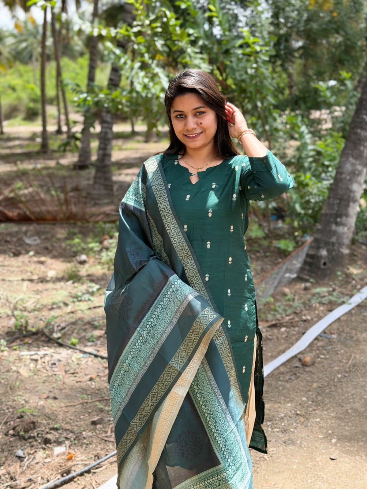 Raw Silk Kurti  Set EW148