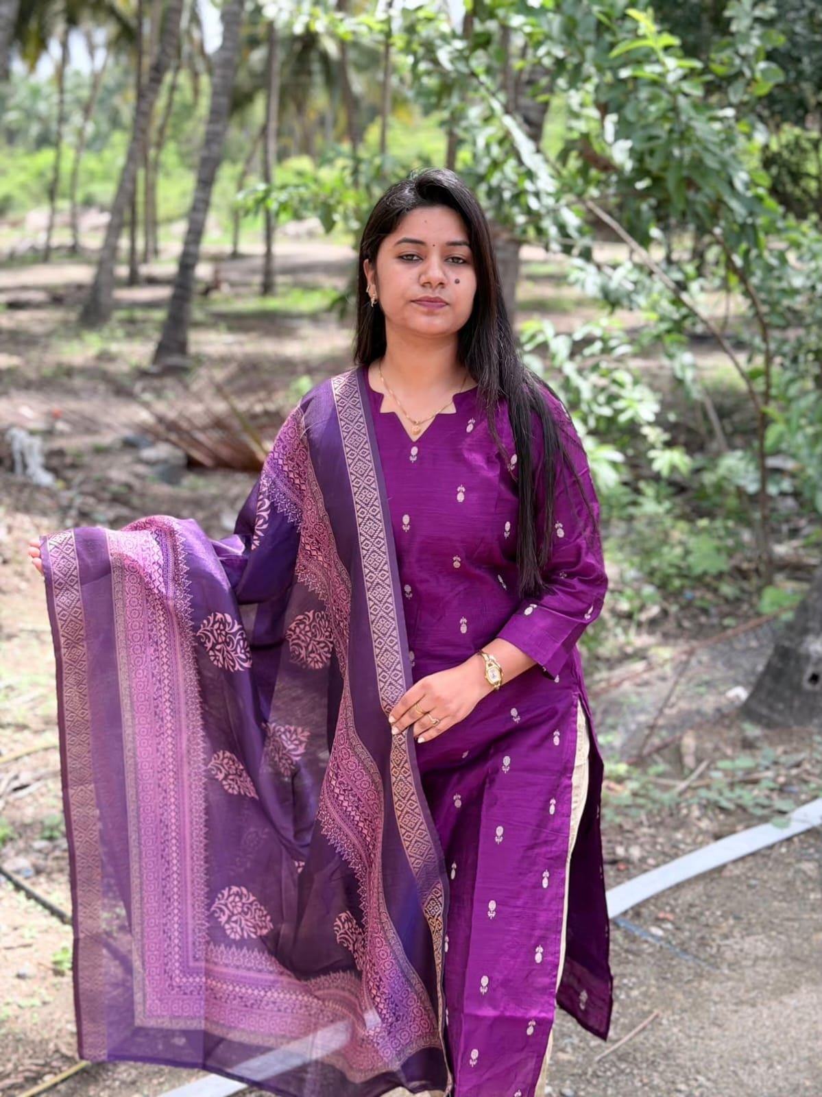 Raw Silk Kurti  Set EW149
