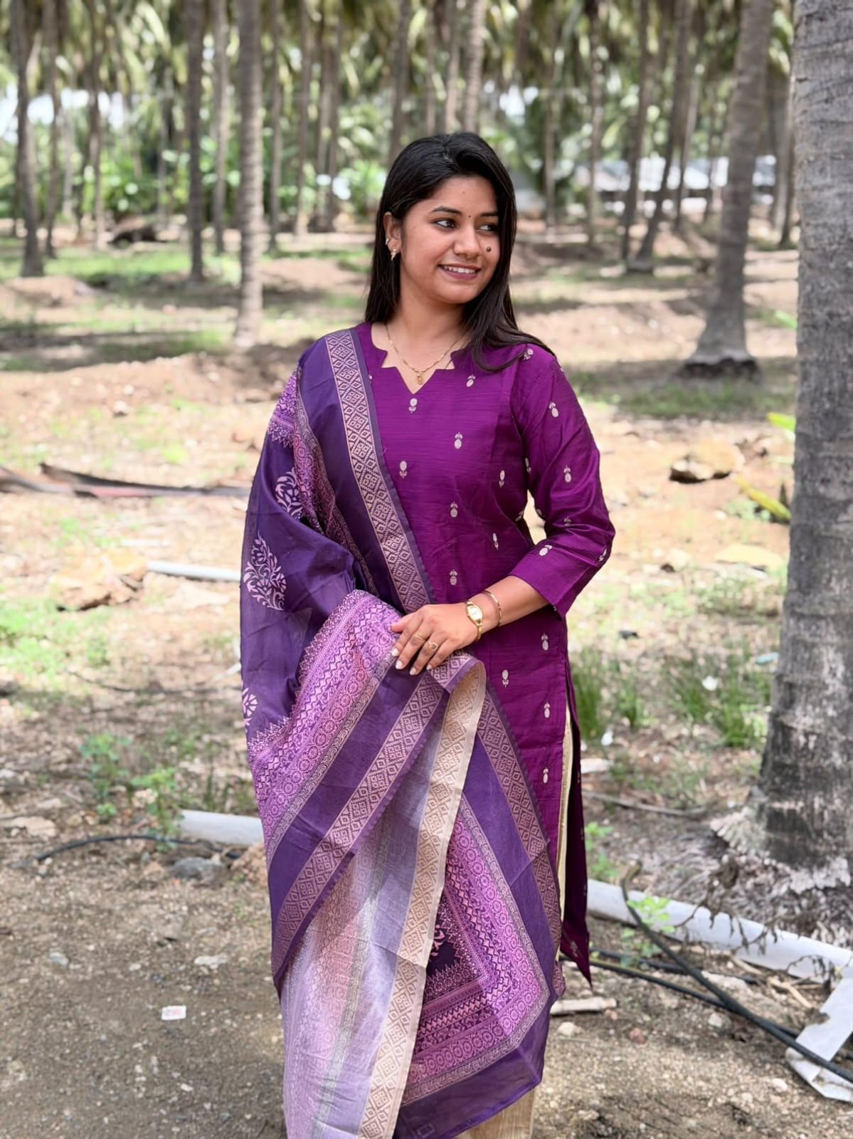 Raw Silk Kurti  Set EW149