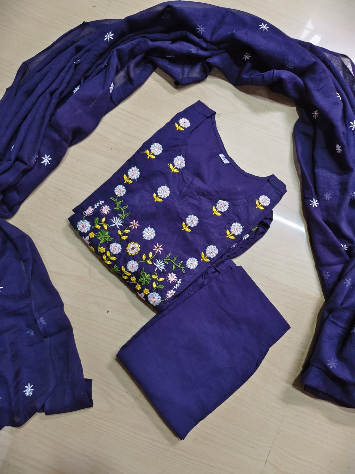 Cotton Floral Anarkali  AS114
