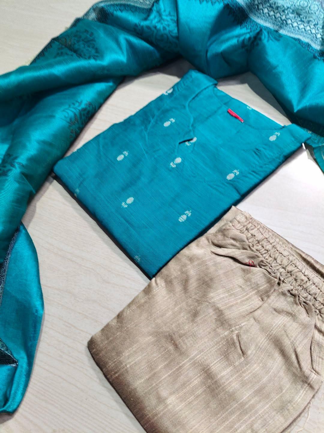 Raw Silk Kurti  Set EW150