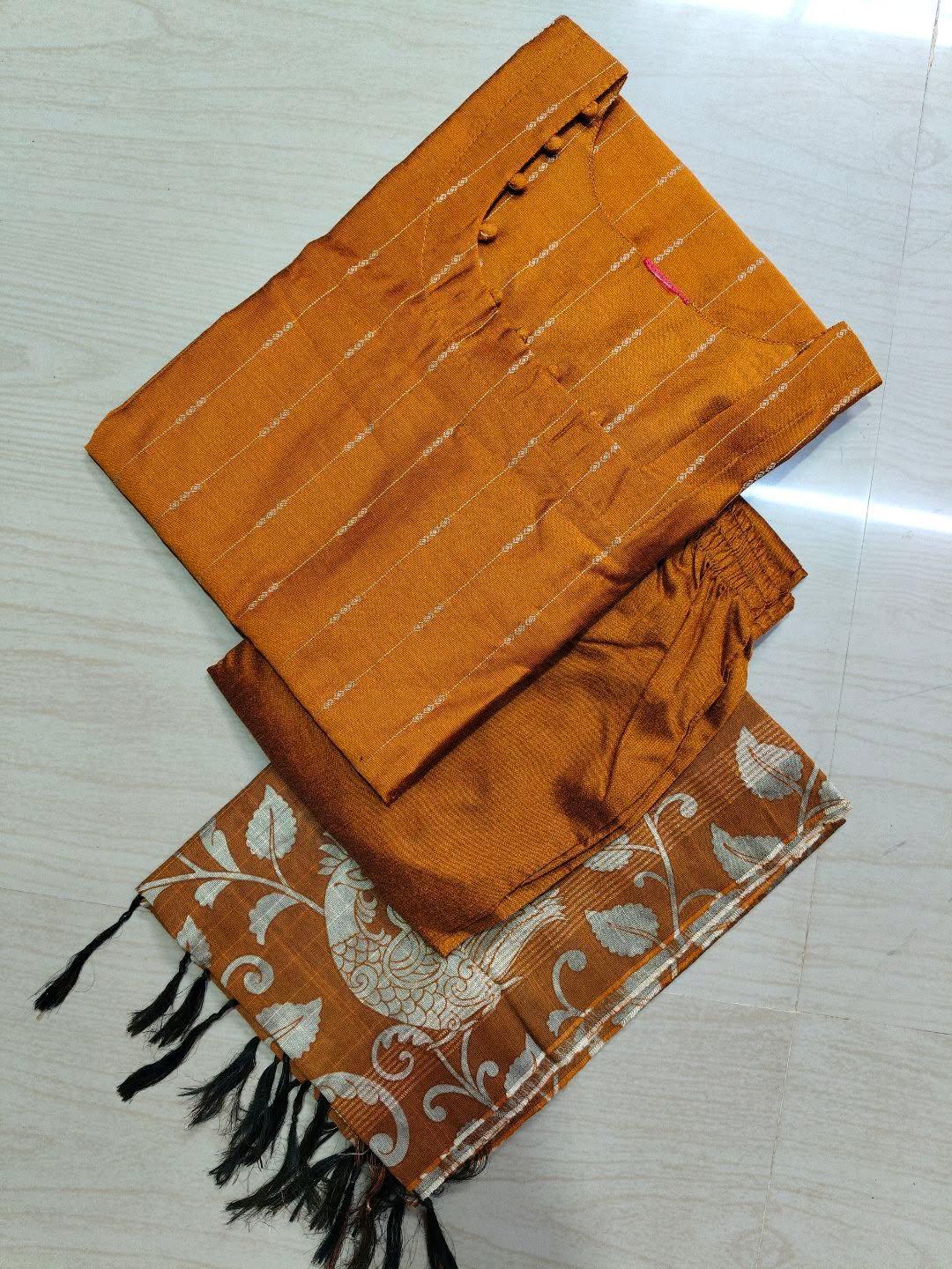 Raw Silk Kurti  Set EW115