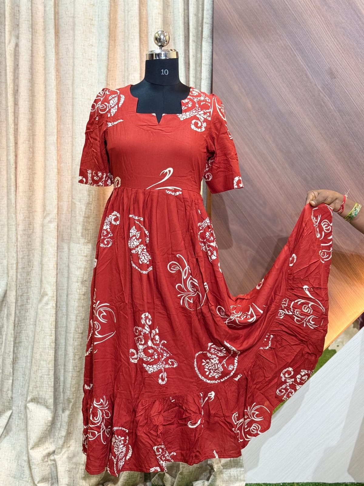 Premium Rayon Floral Frock RF15