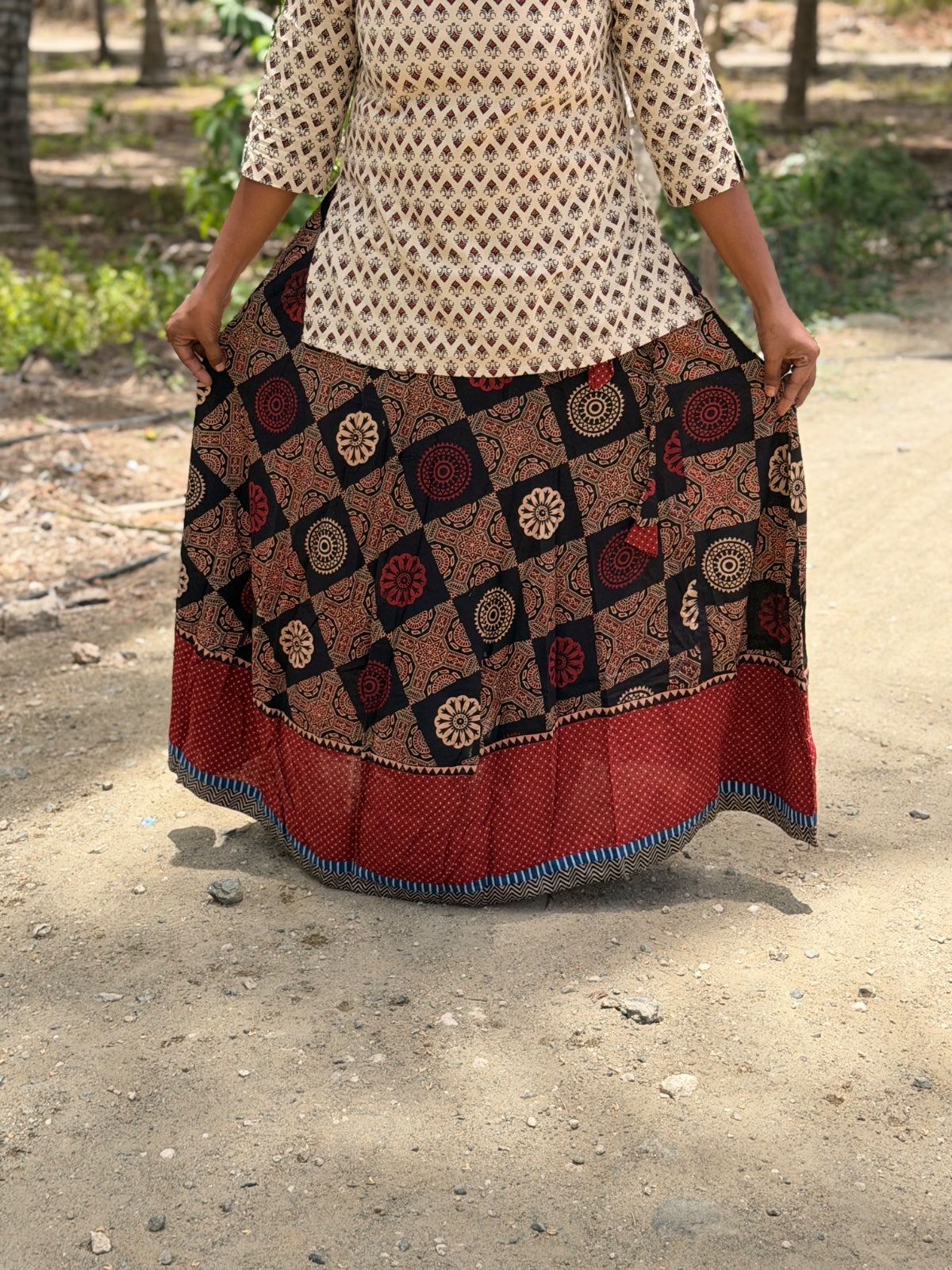 Ajrak Cotton Skirts SS15