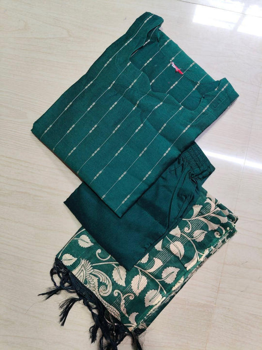 Raw Silk Kurti  Set EW116