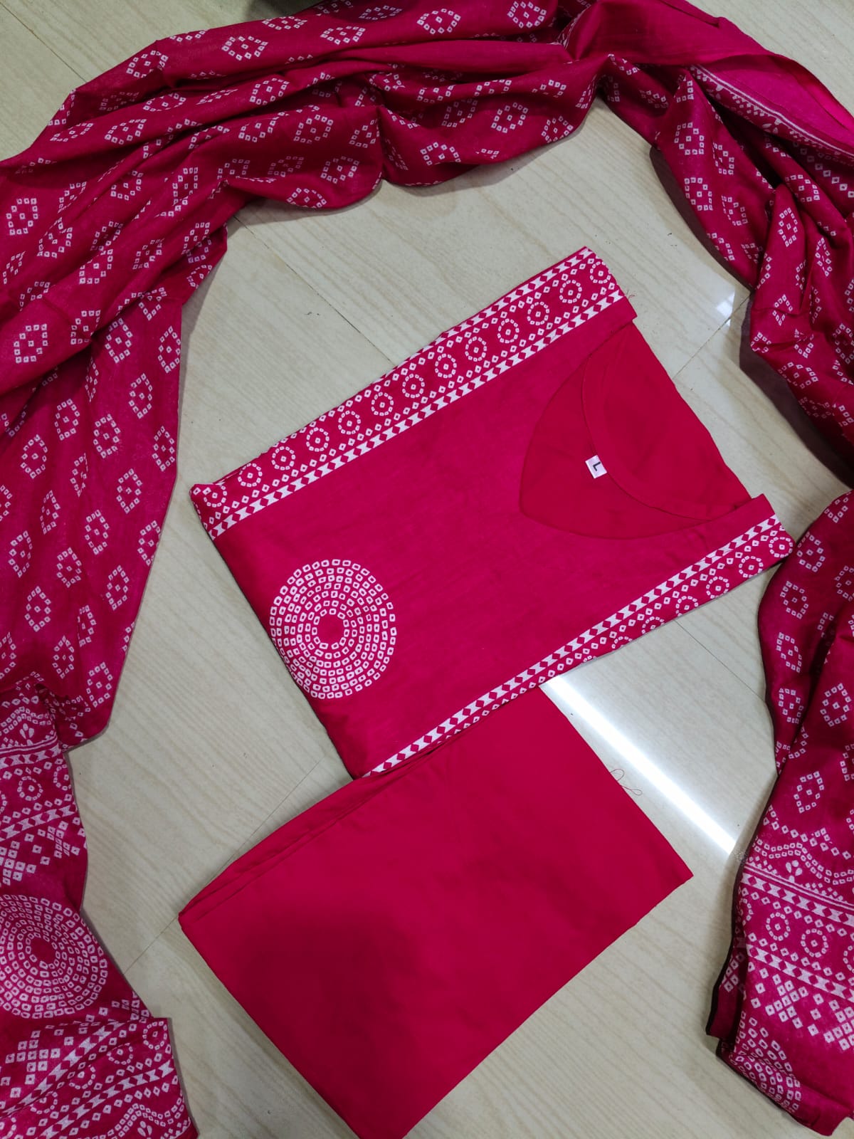 Jaipur Cotton Kurti Set - JKS16 (Check Our Size Chart Before Placing the Order)