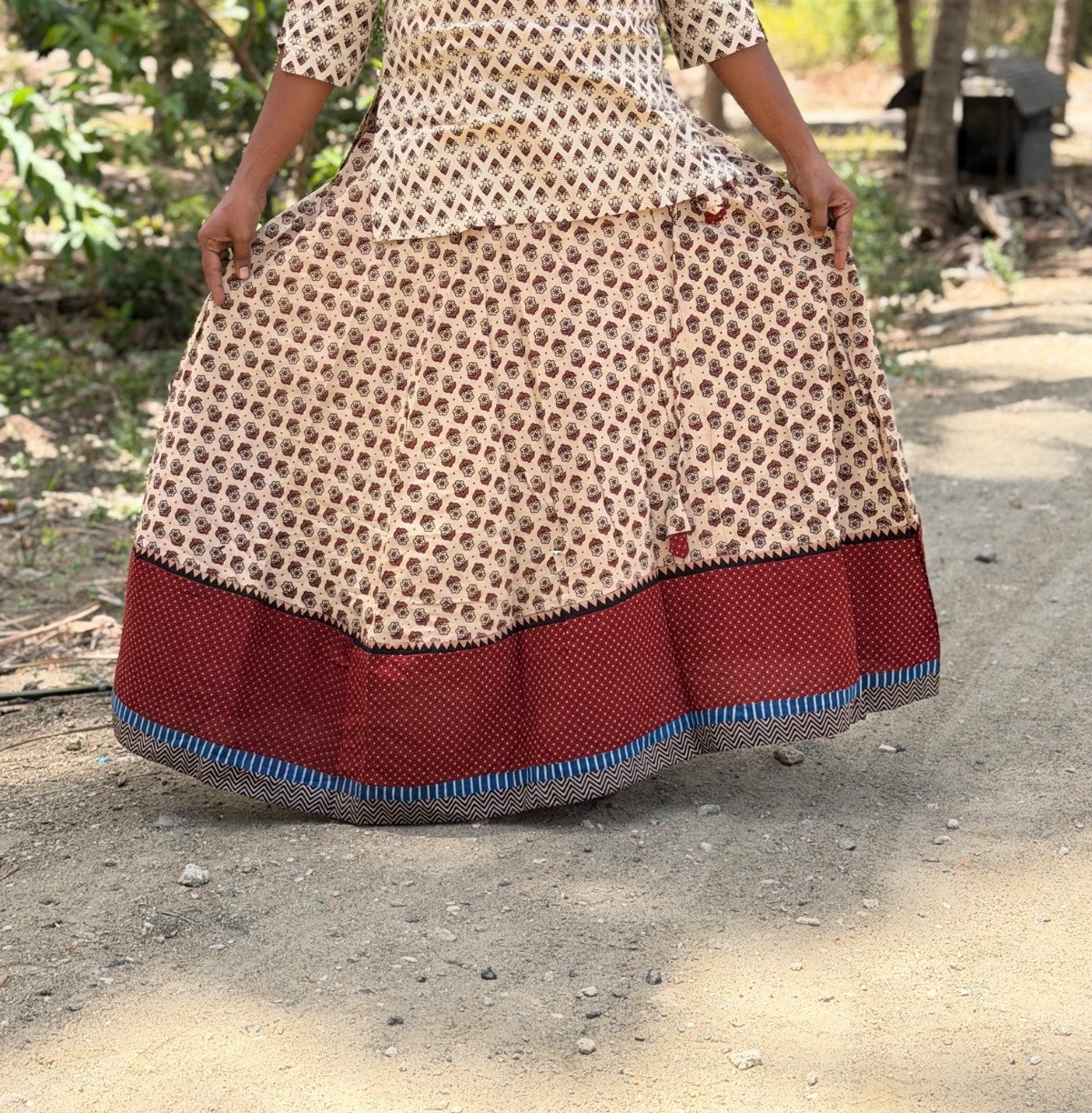Ajrak Cotton Skirts SS16