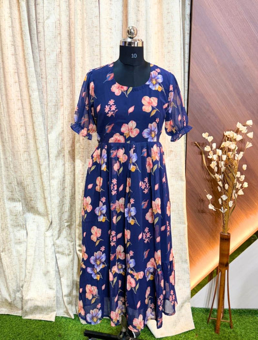 Georgette Floral Frock GFF16