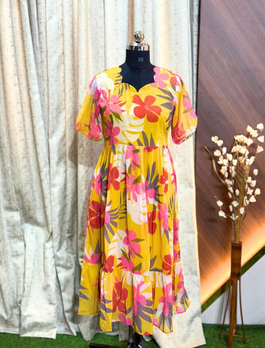 Georgette Floral Frock GFF17